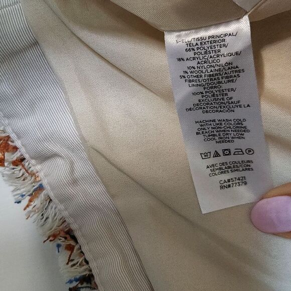 Ann Taylor Multicolor Flannel Tweed Jacket Size 4 - Picture 6 of 11